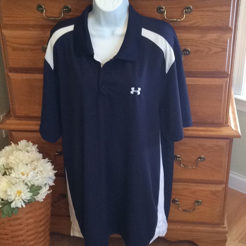 Navy Under Armour  Heat Gear Polo